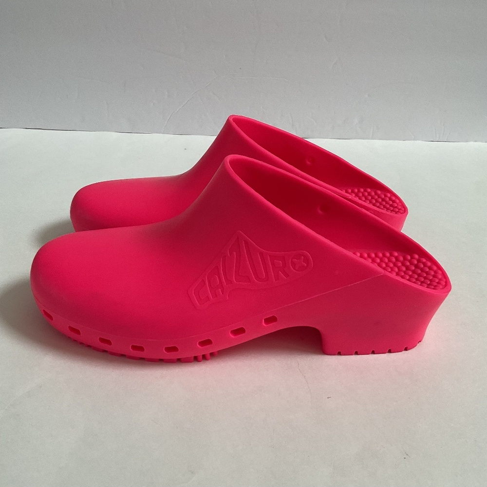 Calzuro Bihos Padova Hot Pink Clogs Classic Without Holes Made In Italy Sz 36-37
